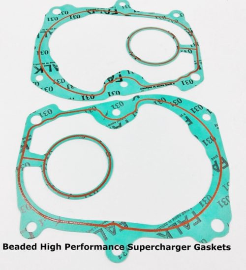 Beaded high performance supercharger gasket